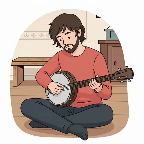 Cartoon illustration of Austin Herman